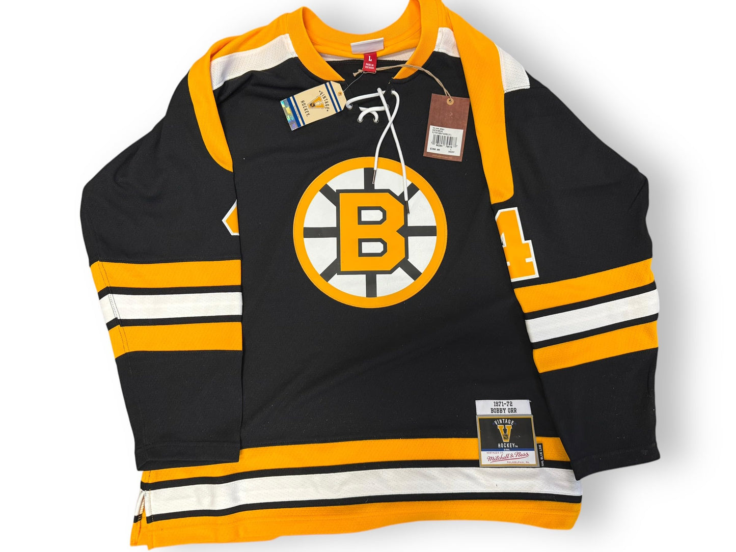 Bobby Orr Bruins Autographed Signed Mitchell & Ness Licensed Jersey Great North Orr Hologram and COA Card
