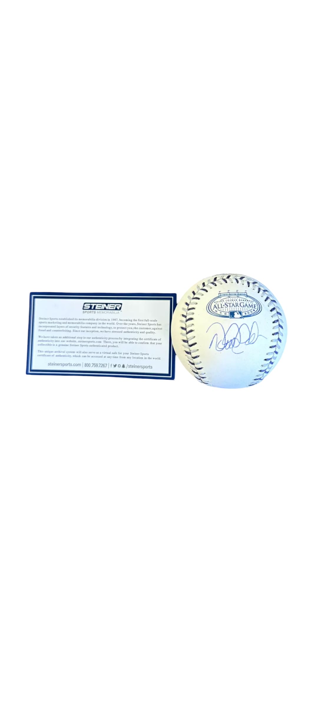 Derek Jeter Yankees Autographed Signed Official MLB Baseball 2008 All Star Game Steiner Sports