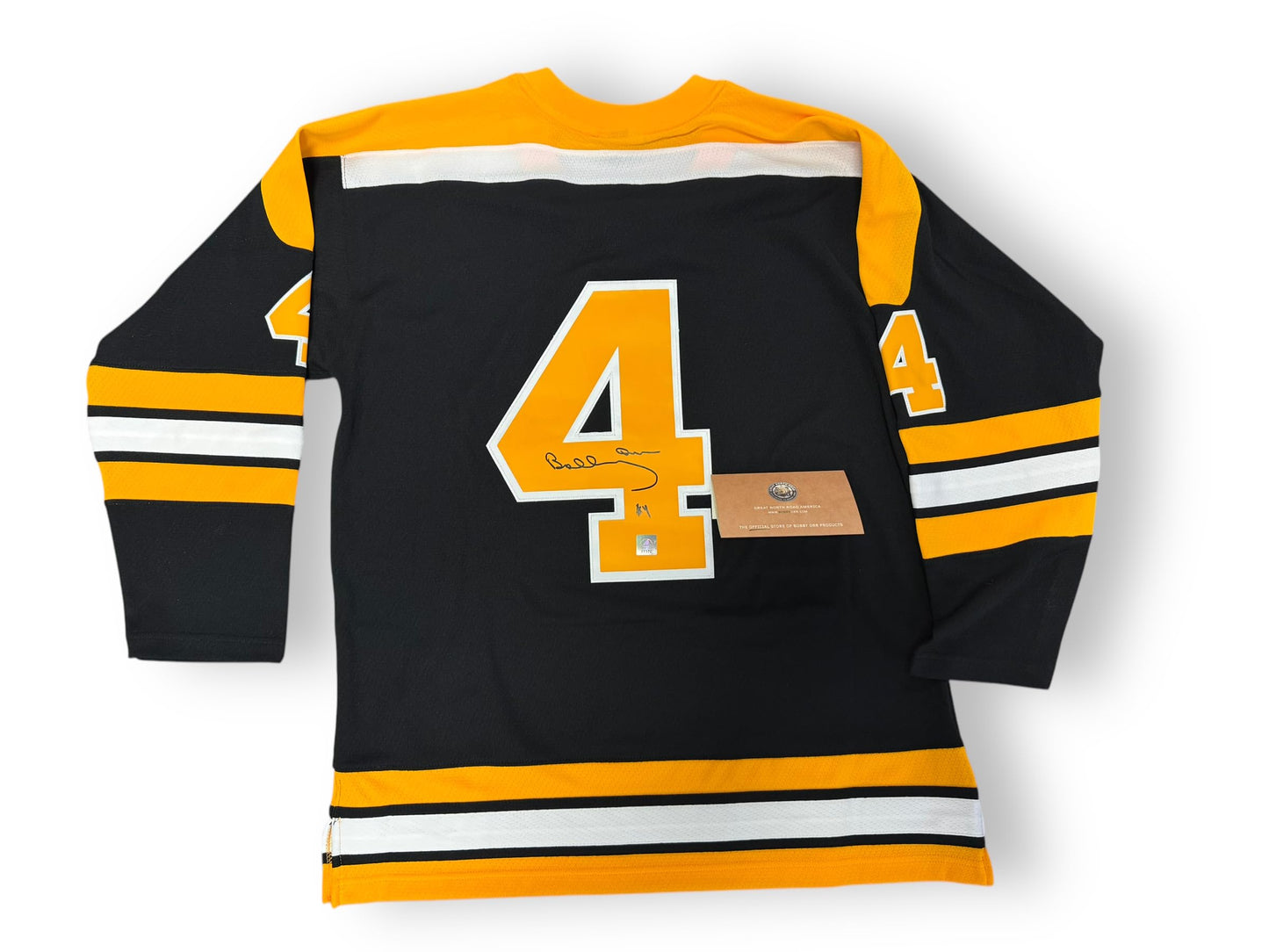 Bobby Orr Bruins Autographed Signed Mitchell & Ness Licensed Jersey Great North Orr Hologram and COA Card