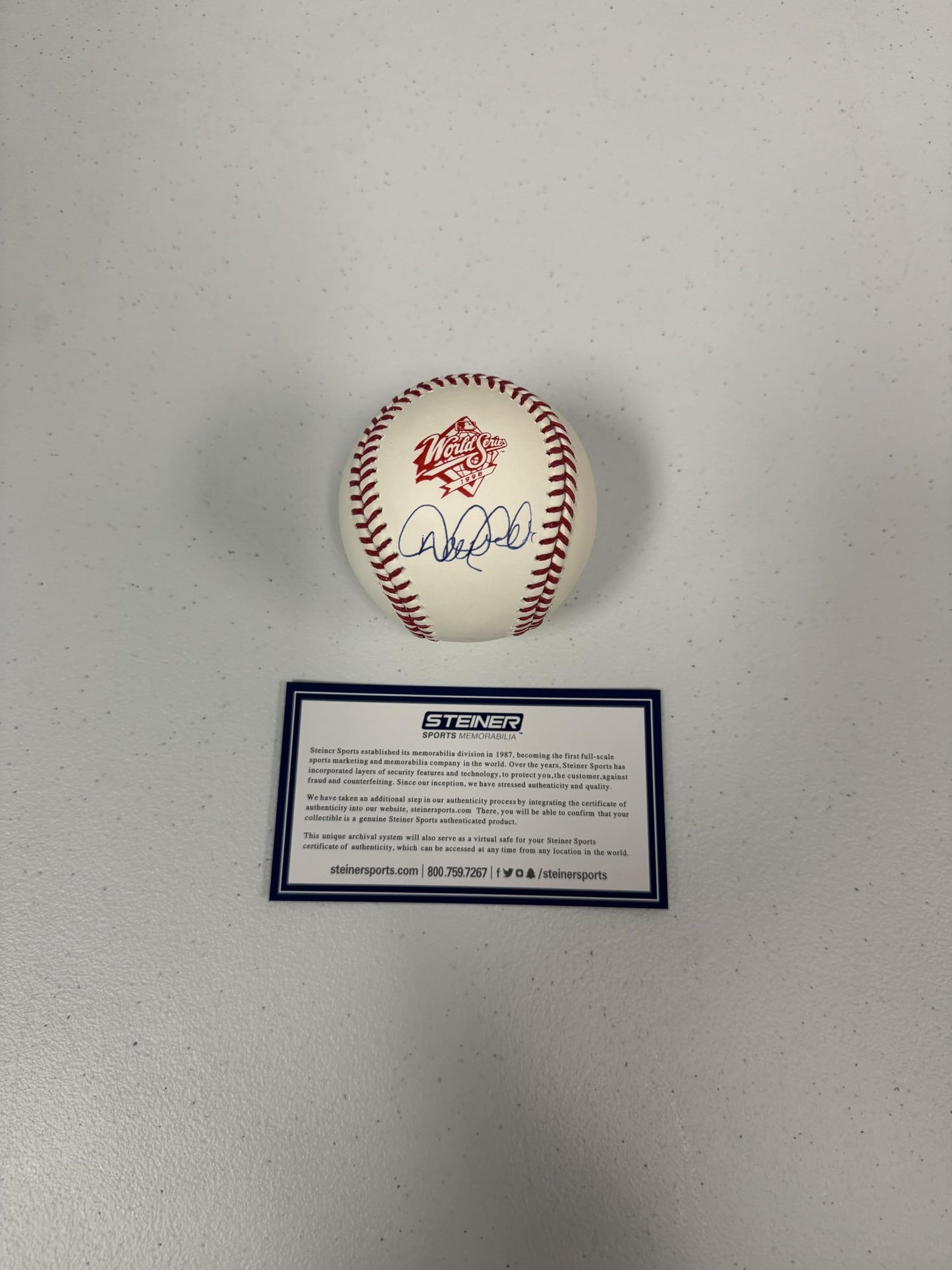 Derek Jeter Yankees Autographed Official 1998 World Series MLB Baseball Steiner Sports