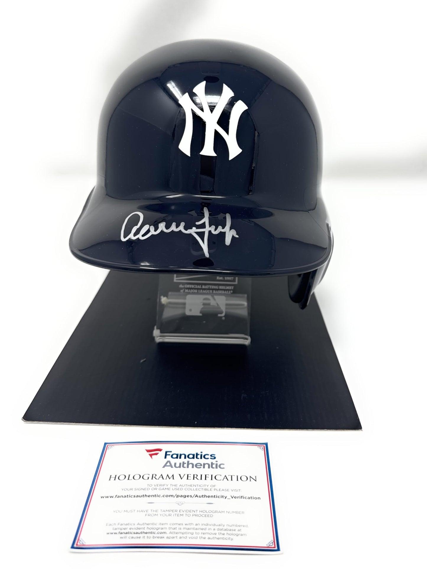 Aaron Judge New York Yankees Autographed Signed Full Size Batting Helmet Fanatics Certified
