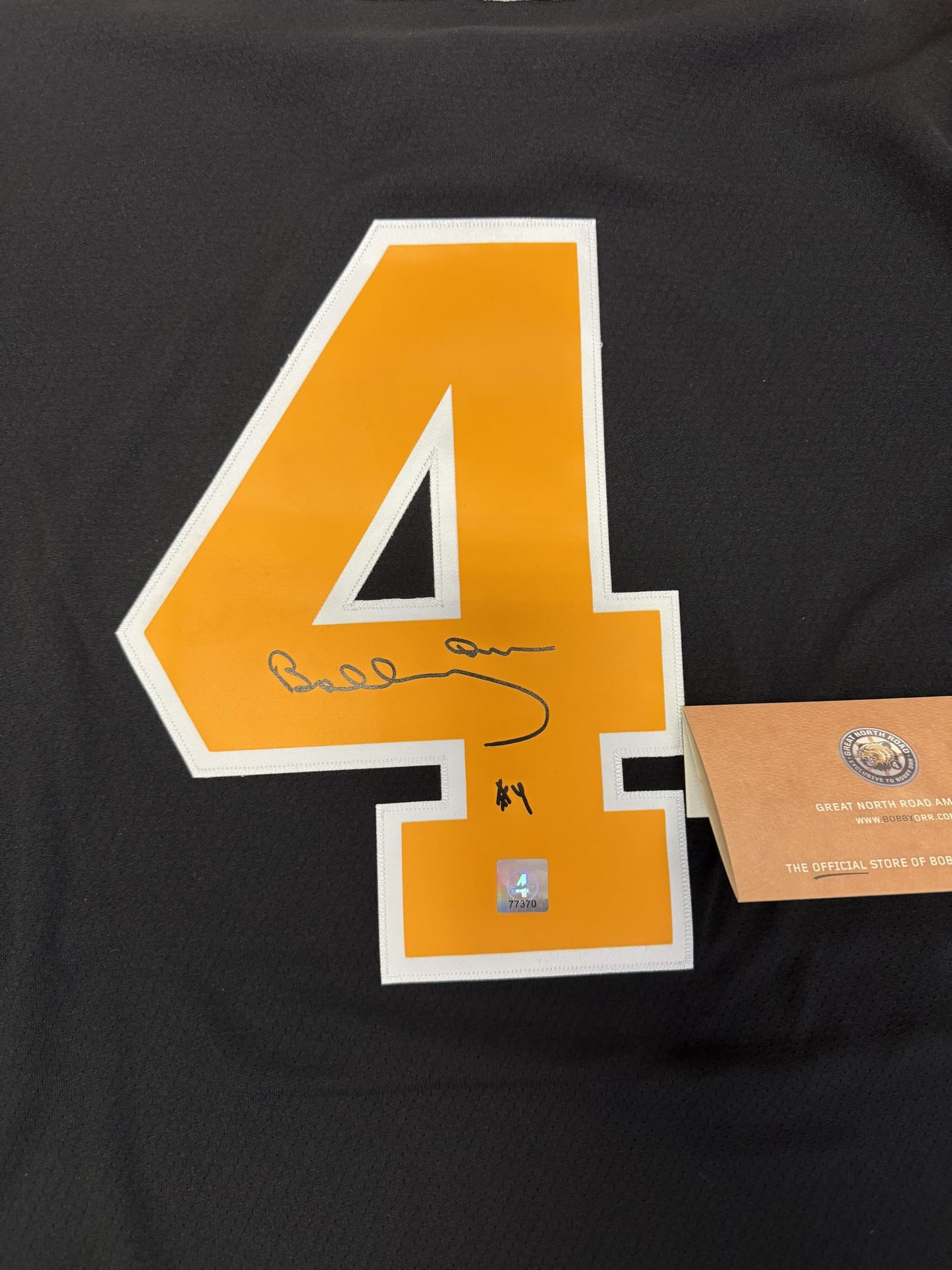 Bobby Orr Bruins Autographed Signed Mitchell & Ness Licensed Jersey Great North Orr Hologram and COA Card