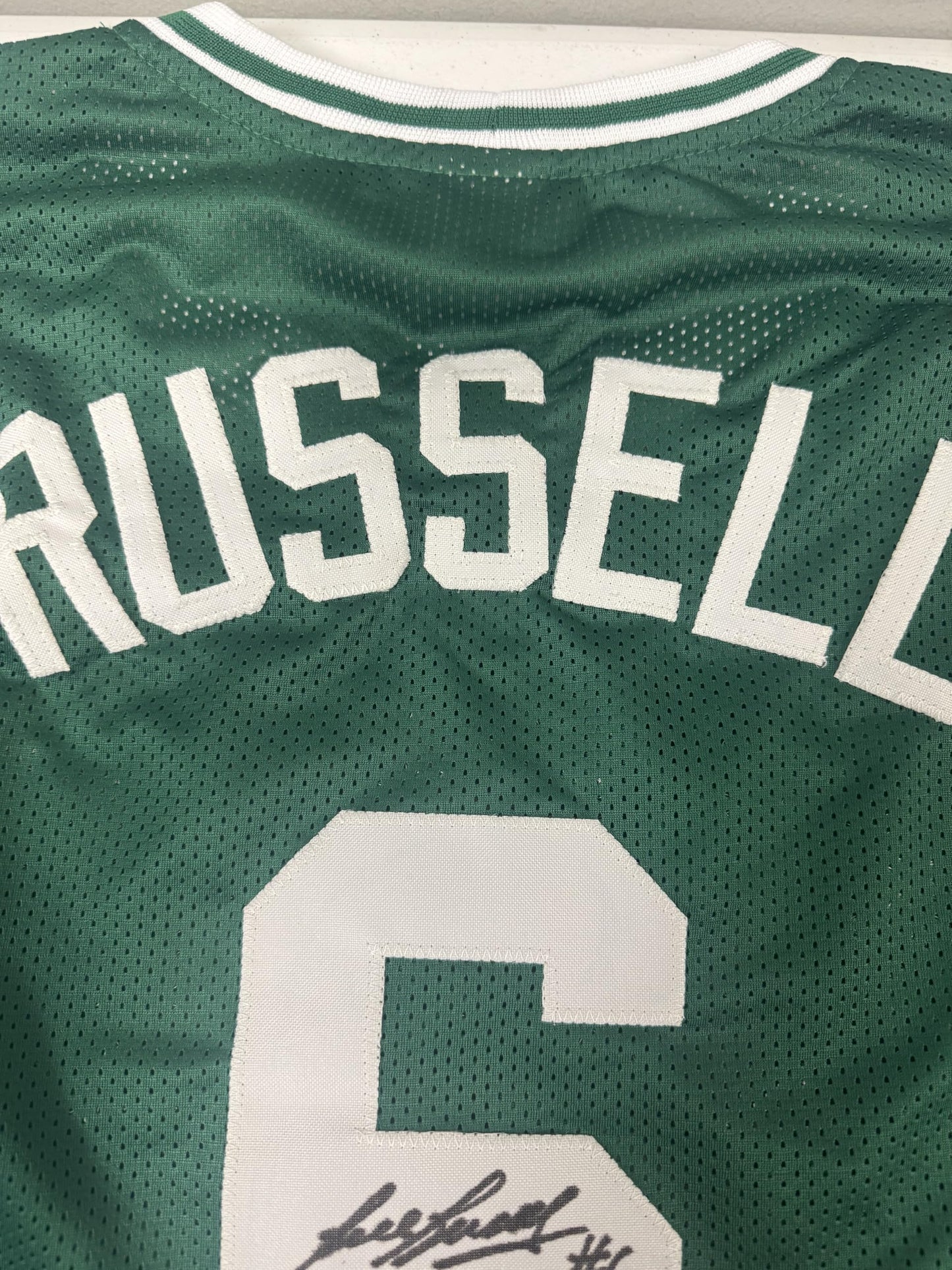 Bill Rusell Boston Celtics Autographed Jersey Hollywood Collectibles Certified